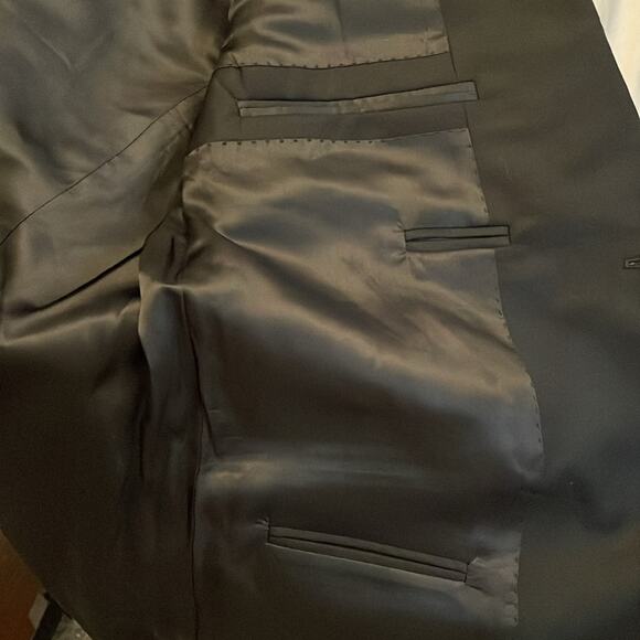 Peter Millar Black Wool Two Button Blazer Sport Coat Jacket Size 46T - Picture 8 of 9